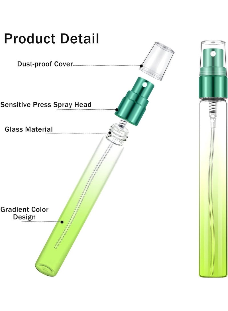 ChicAbode 36 Pieces Mini Perfume Spray Bottles, 10 ml Color Glass Fine Mist Refillable Spray Empty Bottles Atomizer Small Sample Containers for Perfume, Essential Oil, Oral Freshener, Toners & Hair Mist - Image 3